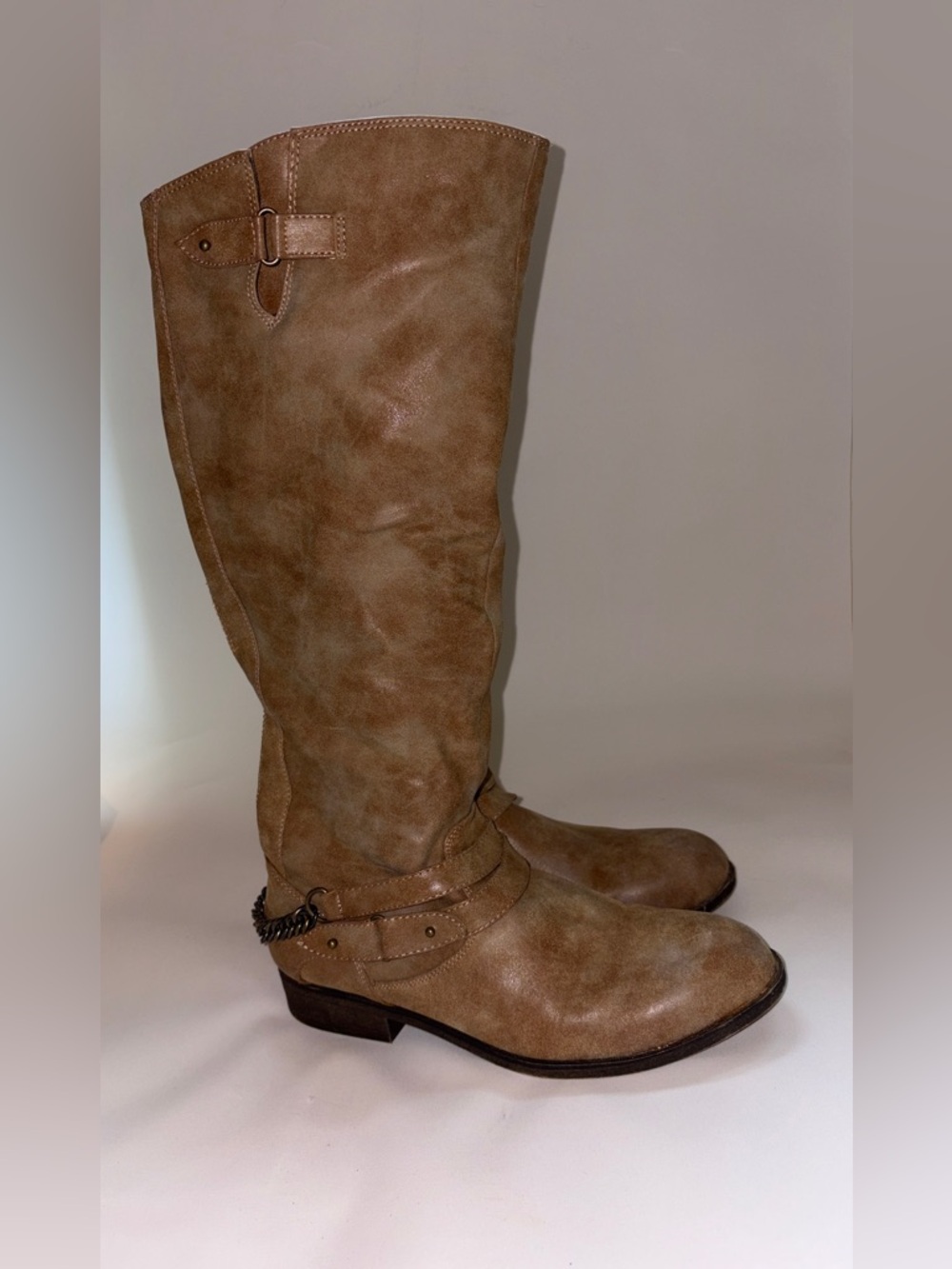 Madden Girl Over-the-Knee Boots in Tan Brown Size 10